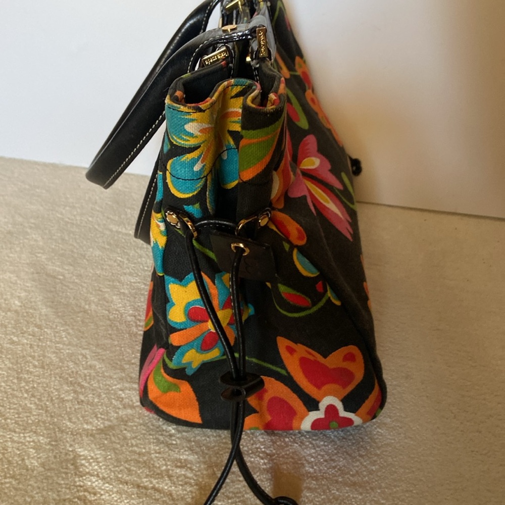 Kate Spade Floral Canvas Tote, Great Vintage Condition - Picture 3 of 12